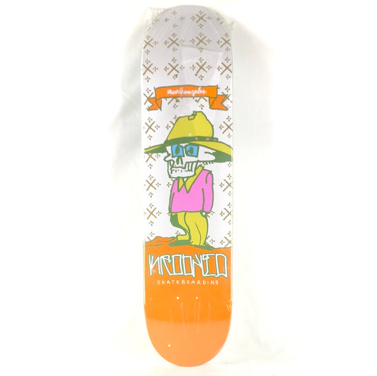 Krooked Mark Gonzales Vato White/Orange 7.75" Skateboard Deck