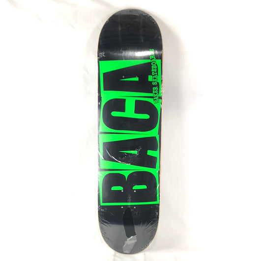 Baker Sammy Baca Brand Logo Black Neon Green Size 8.475 Skateboard Deck