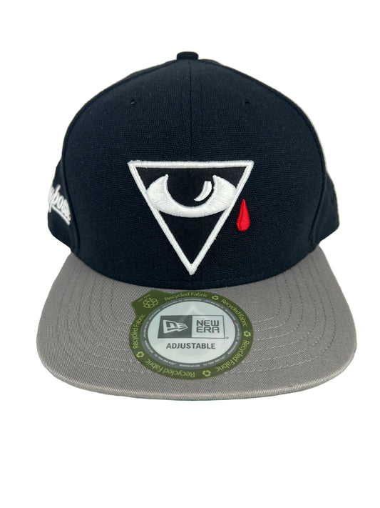 Rob Dyrdek DTA Posse All Seeing Eye Blood Teardrop Black Grey One Size Fits All Vintage New Era Snapback Hat
