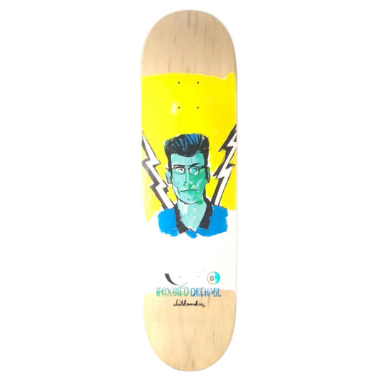 Krooked Dan Drehobl Lighting Bolts Blank/Yellow/White/Blue/Green/Black Size 8.5 Skateboard Deck
