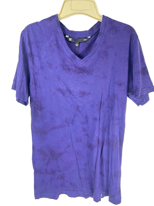 Krew Kr3w Washed Purple Navy Size S S/s Vintage V Neck Shirt