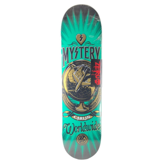 Mystery Jimmy Carlin Worldwide Globe P2 Mint Size 8.25" Skateboard Deck