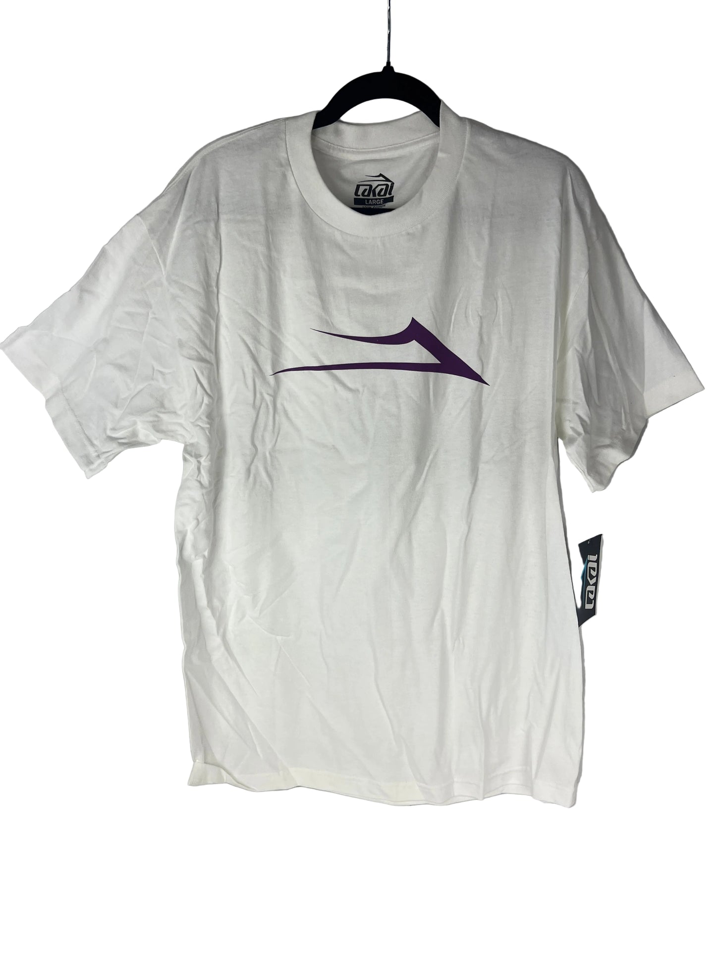 Lakai White Purple Lakai Logo Size L S/s Vintage Shirt