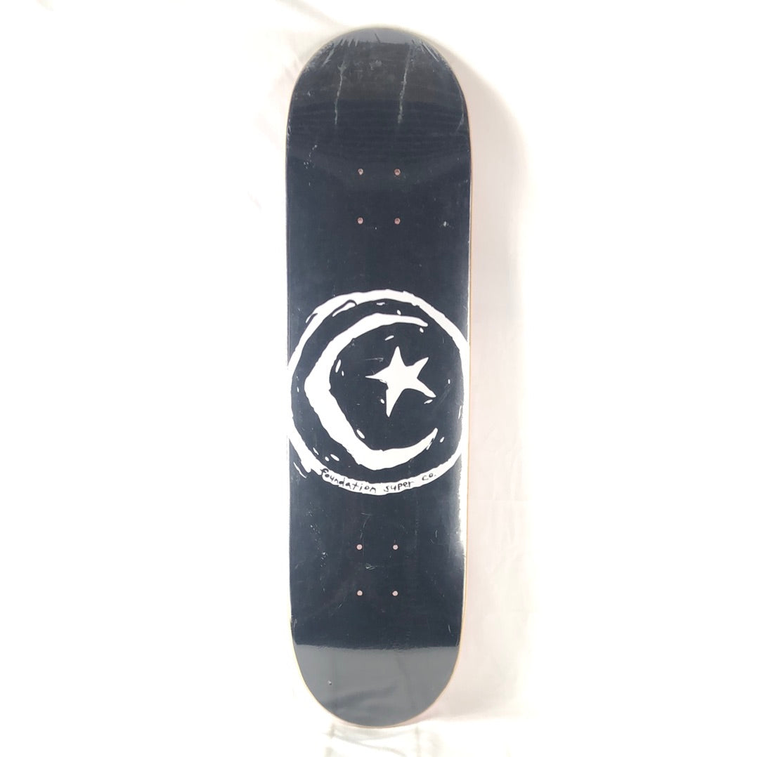 Foundation Logo Board Black/White Size 8.38 Skateboard Deck