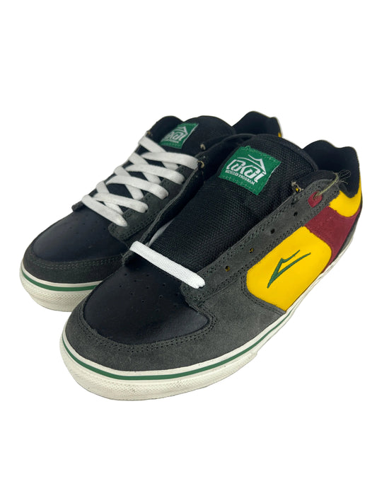Lakai Eric Koston Koston Select Black Yellow Red Leather Suede US Mens Size 8 Shoes