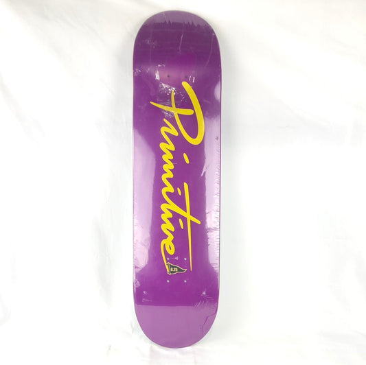 Primitive Classic Logo Purple/Yellow 8.25'' Skateboard Deck