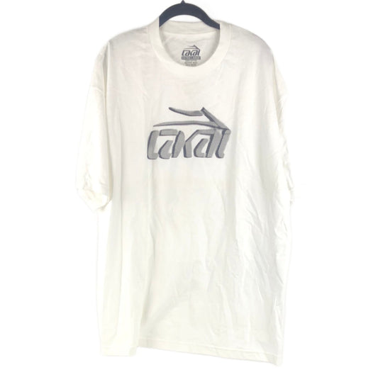 Lakai Chest Logo White Black Size XL S/s Shirt