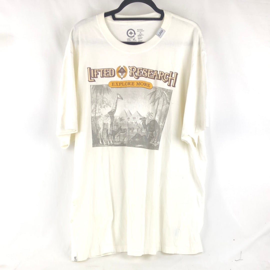 LRG Lifted Research Group Chest Logo White Size XL S/s Shirt