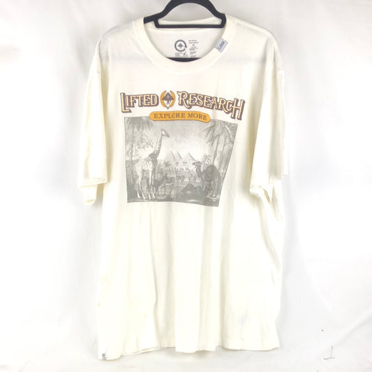 LRG Lifted Research Group Chest Logo White Size XL S/s Shirt