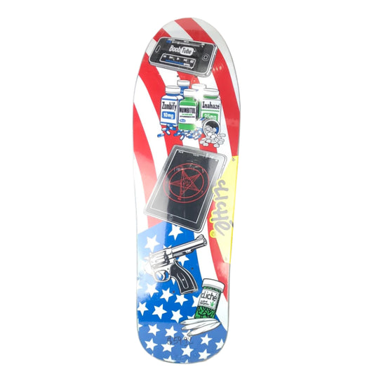 Cliché Mckee American Graphic Red/White/Blue Size 9.75 Shaped Skateboard Deck