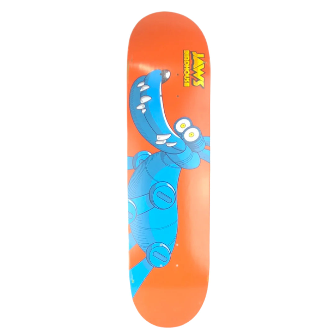 Birdhouse Jaws Toon Robo Dog Orange/Blue Size 8.3 Skateboard Deck