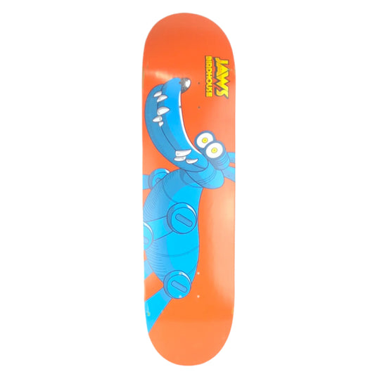 Birdhouse Jaws Toon Robo Dog Orange/Blue Size 8.3 Skateboard Deck