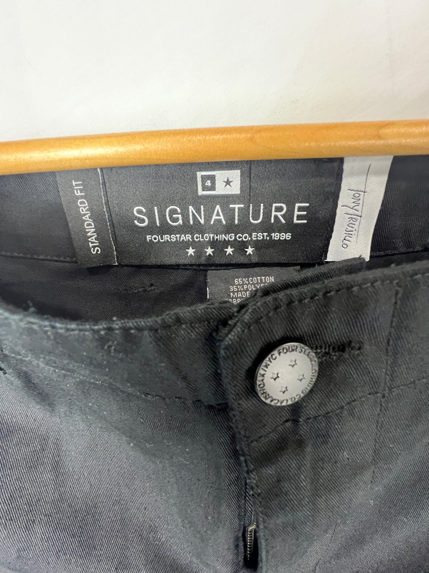 Four Star Tony Trujillo Signature Standard Fit Black Size 34 Waist 32 Length Vintage Pants
