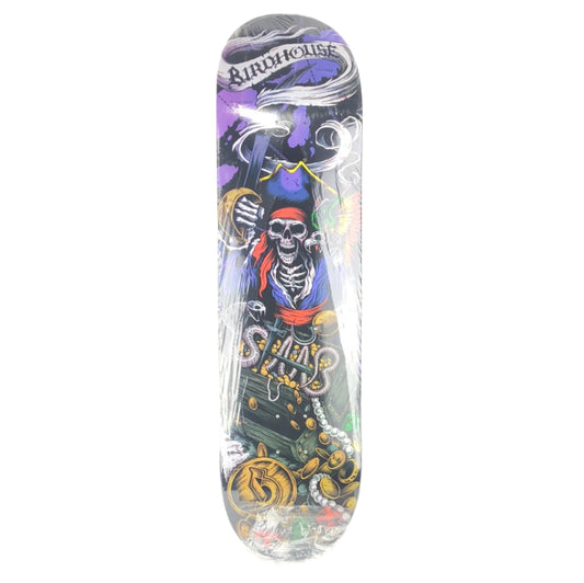 Birdhouse Kevin Staab SMB Skellington Pirate Black/Purple/Multi Color Size 8.5 Skateboard Deck