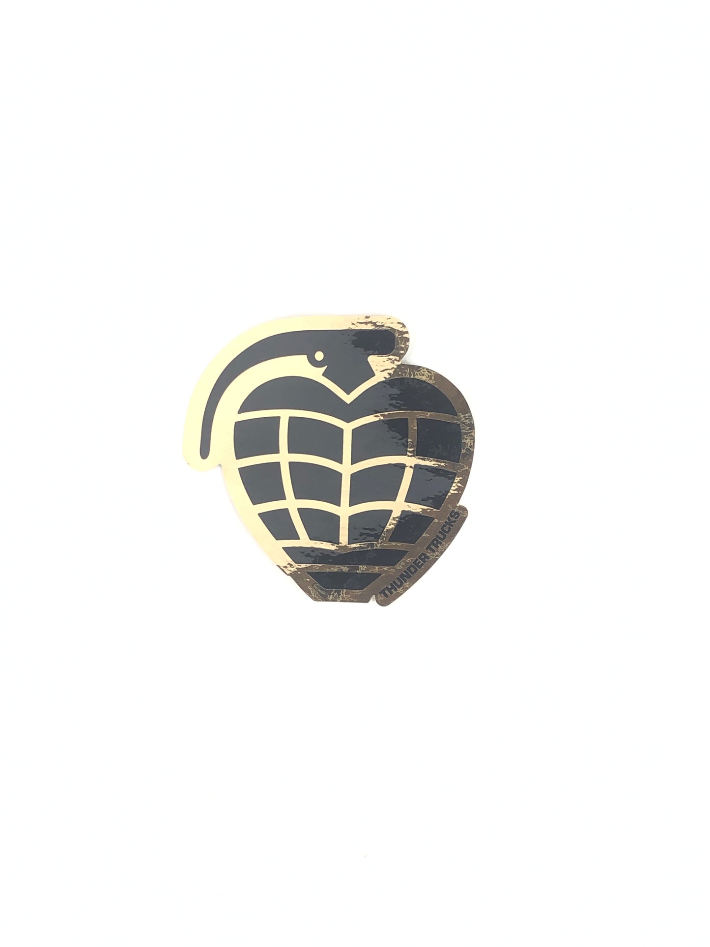 Thunder Trucks Grenade Foil Gold Black 4.7" x 5" Sticker