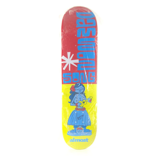 Almost Daewon Song Hawaiian Bobble Head Yellow/Red/Blue Size 7.75" Skateboard Deck