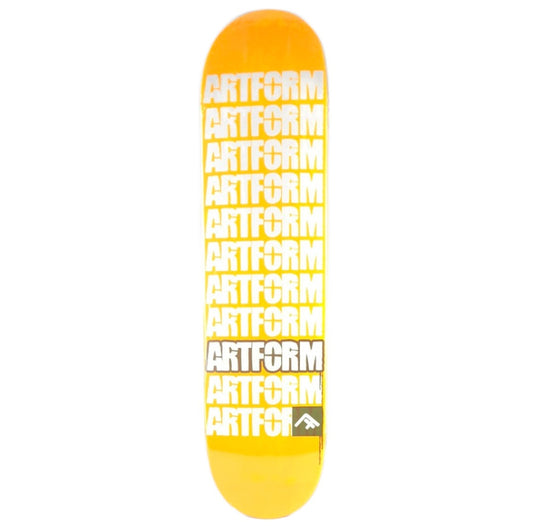Art Form Orange/White/Black 7.6" Skateboard Deck