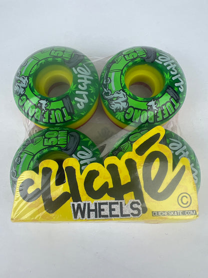 Cliché Tuff Bong Green Red Yellow 50MM Vintage NOS Wheels