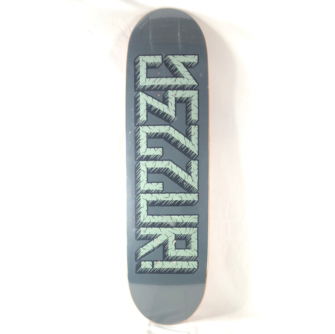 Yezzur Cracked Letters Grey/Black Size 8.375 Skateboard Deck