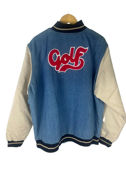 GOLF WANG Denim Button Up Size L Vintage L/s Varisty Jacket