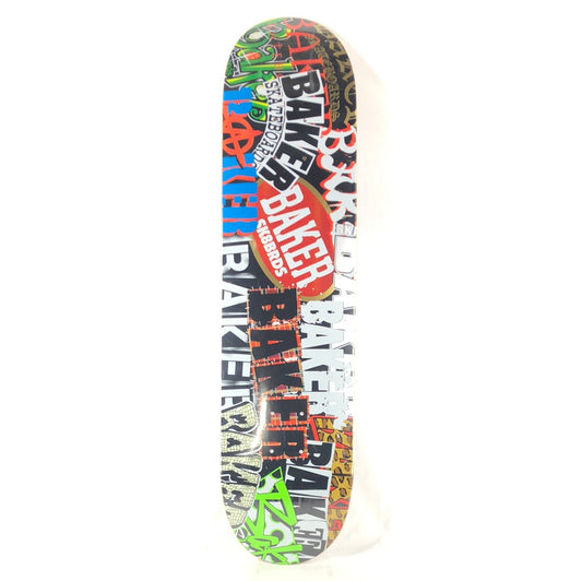 Baker  Collage Graphic Black White Red Multi Color Size 7.58" Skateboard Deck