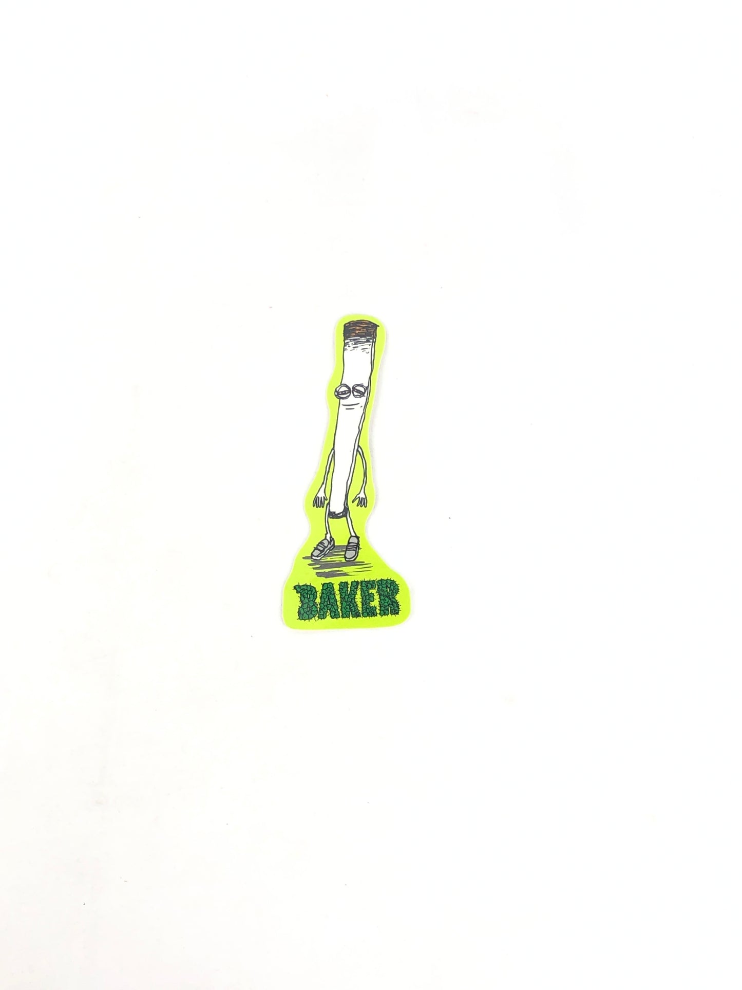 Baker Skateboarder Spliff Man Green White 5.5" x 2" Sticker