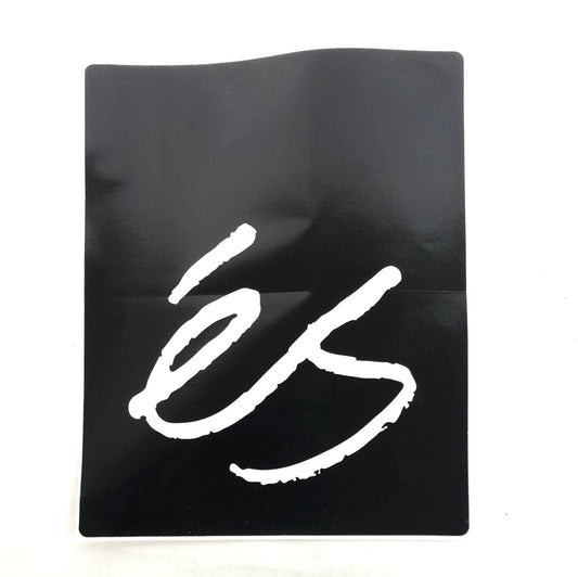 eS "eS" Black White 10" (Large) Sticker