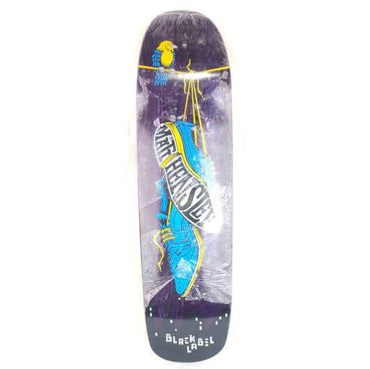 Black Label Matt Hensley Wingtip Shoes on a Telephone Wire Purple/Blue/Yellow 8.75" Skateboard Deck