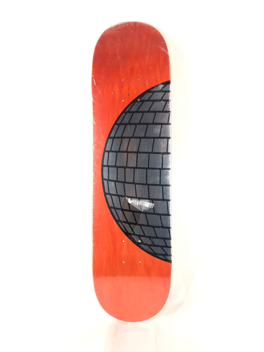 Dance Disco Ball Graphic Blank Orange Silver Black Size 8.25 Skateboard Deck