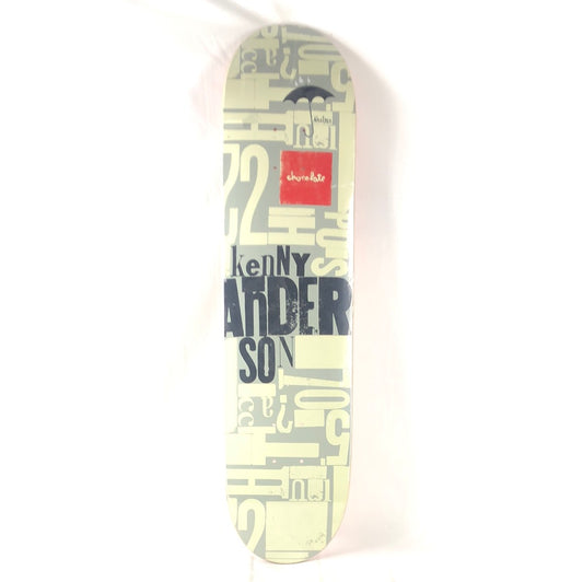 Chocolate Kenny Anderson Woodtype Series Grey/Tan/Black Size 7.58 Skateboard Deck