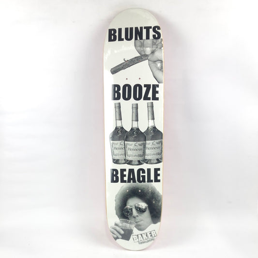 Baker Beagle Blunts & Booze Black/White 7.75" Skateboard Deck