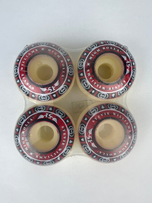 Gold Wheels Stevie Williams High Rolla Black Red White Size 51MM Vintage NOS Wheels