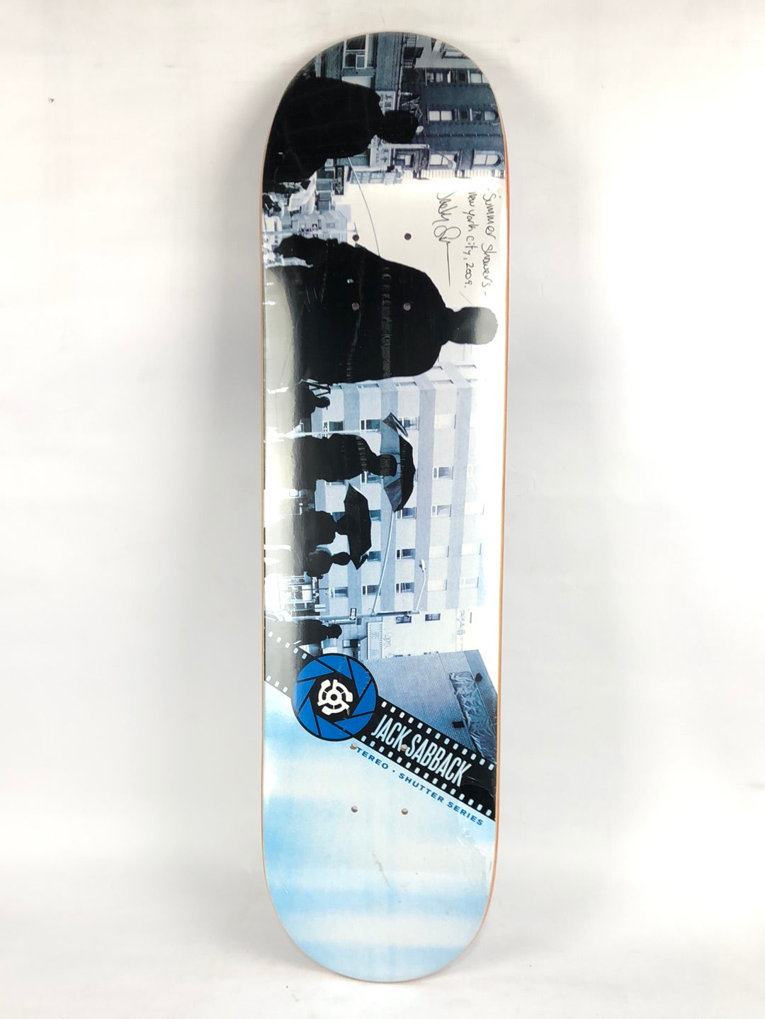 Stereo Jack Sabback Summer Showers Autographed New York Multi Color 7.9" Skateboard Deck 2009