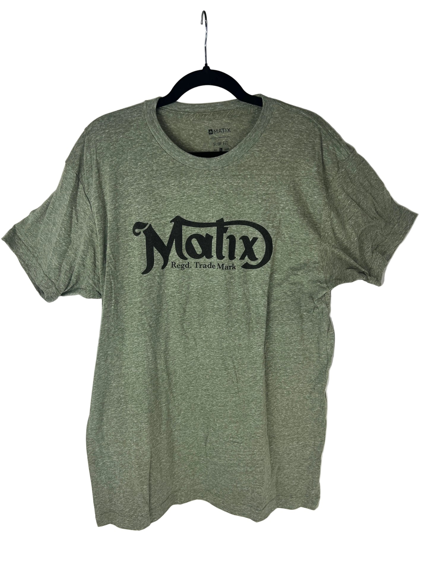 Matix Regd. Trademark Green Black Size L S/s Vintage Slim Fit Shirt