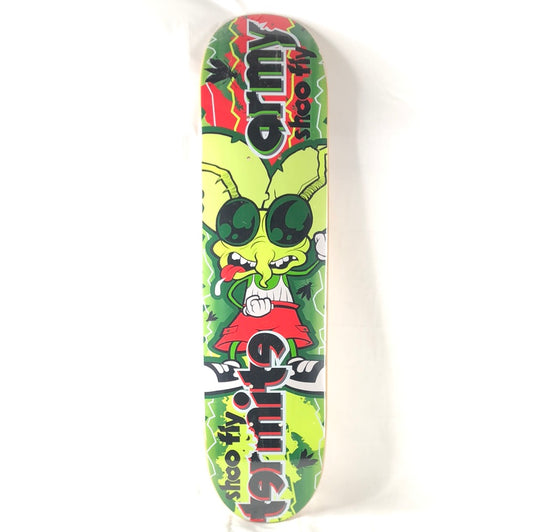 Termite Shoo Fly Army Green/Red/Black/White Size 7.0 Skateboard Deck