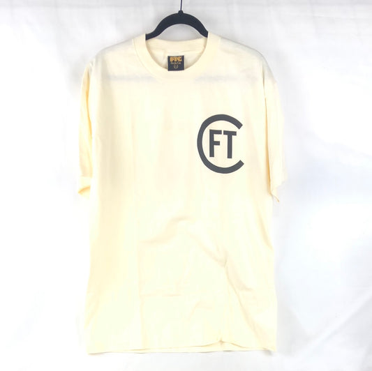 FTC Cream/Black Semi-Circle Logo T-Shirt US Mens Size Large