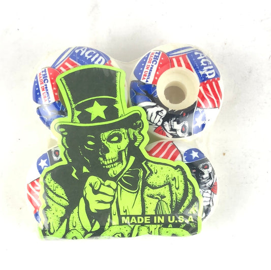 Acid America Graphic Red White Blue 51mm Skateboard Wheels