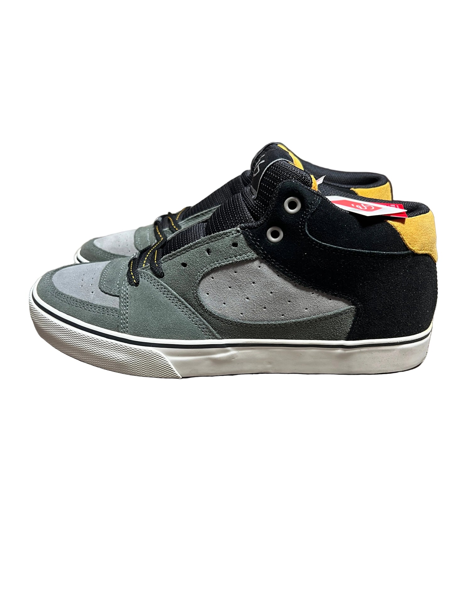 ES Square One Mid Black Grey Yellow US Mens Size 10 Classic Shoes