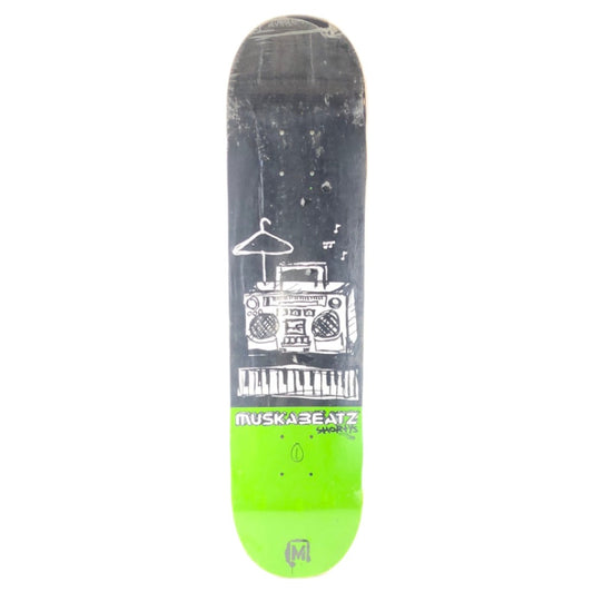 Shorty's Chad Muska Beatz Black/Green/White 7.75" Skateboard Deck