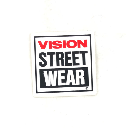 Vision Street Wear White Black Red 2" Sticker