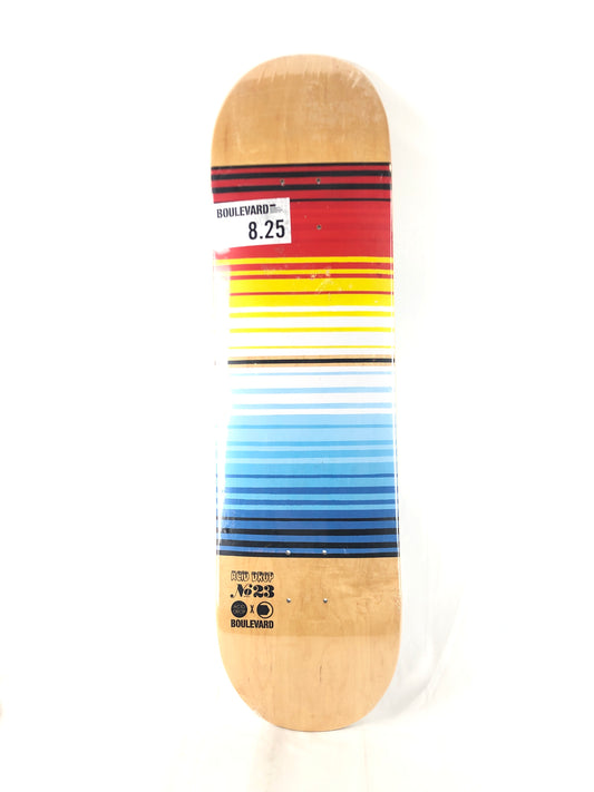 Boulevard Stripes Blank Multi Color Size 8.25 Skateboard Deck