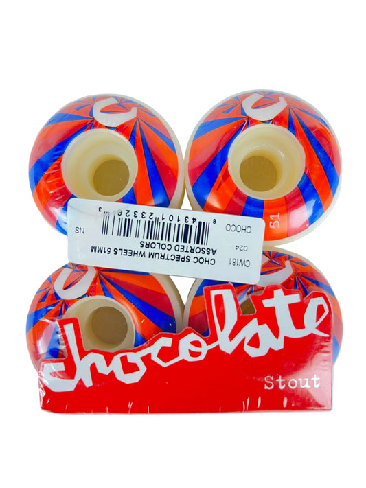 Chocolate Spectrum Stout White Red Orange Blue Size 51MM Vintage NOS Wheels