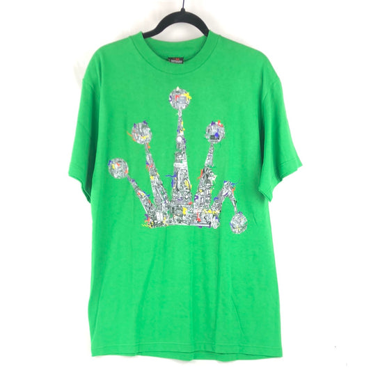 Stussy Crown Chest Logo Green Size L S/s Shirt