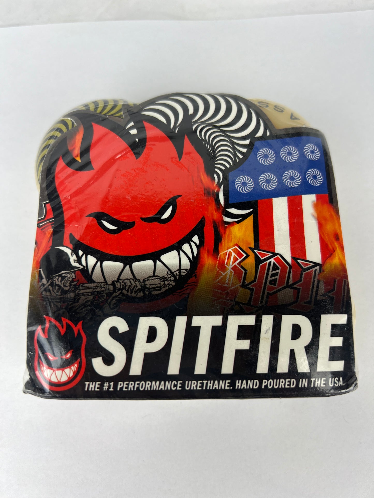 Spitfire Classics Bighead #1 USA Soldier Packaging White Gold Black Size 50MM Vintage NOS Wheels