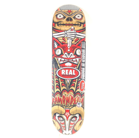 Real Peter Ramondetta Spirit Guide Black/Tan/Red/White Size 8.18" Vintage NOS Deck