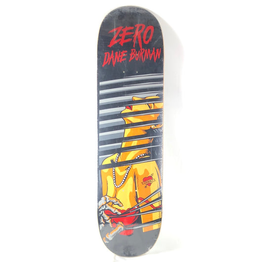 Zero Dane Burman Peeping Tom Black/Grey/Red/Tan Size 8.39 Skateboard Deck