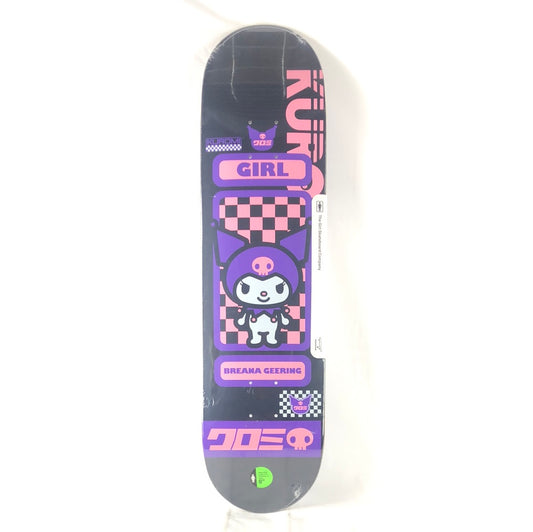 Girl Breana Geering Kuromi Black/Purple/Pink Size 8.0 Skateboard Deck