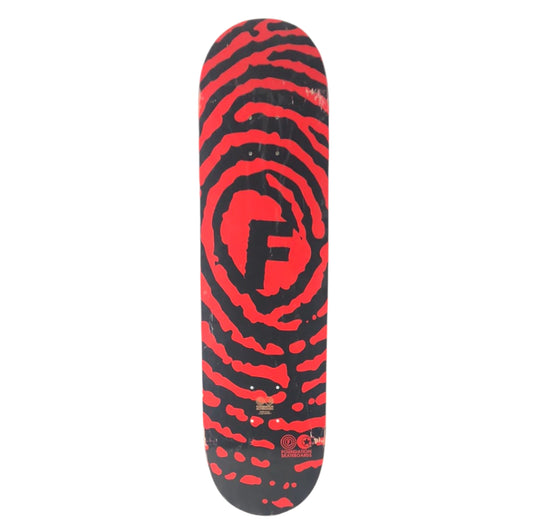 Foundation Thumbprint F Black Red Size 8" Vintage NOS Deck