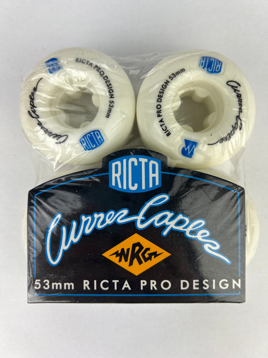 Ricta Pro Design Curren Caples NRG White Blue Black Size 53MM Vintage NOS Wheels