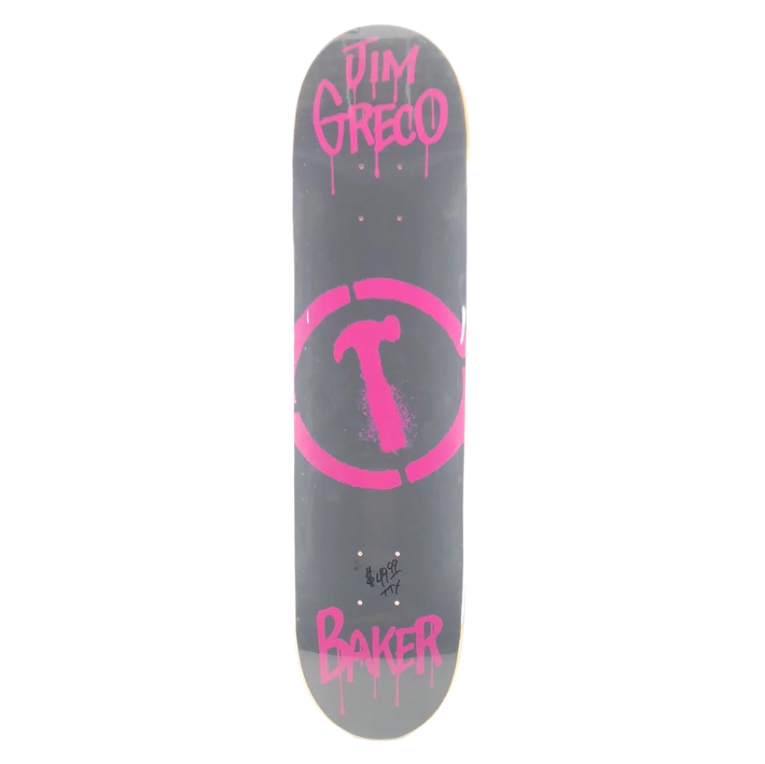 Baker Jim Greco Hammer Logo Black Purple Size 7.625" Skateboard Deck